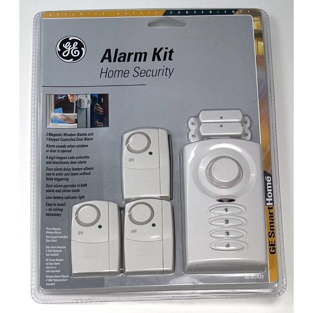 GE Home Security ALARM KIT Magnetic Window Alarms & Keypad Door Alarm NIP NEW